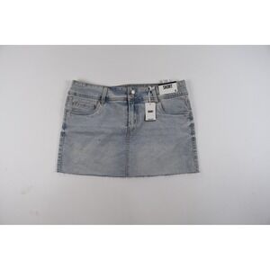 Urban Denim Skort Low-Rise Light Wash Blue XL NWT
